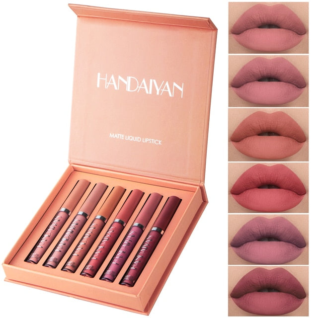 6Colors/Sets Fashion Liquid Lipstick